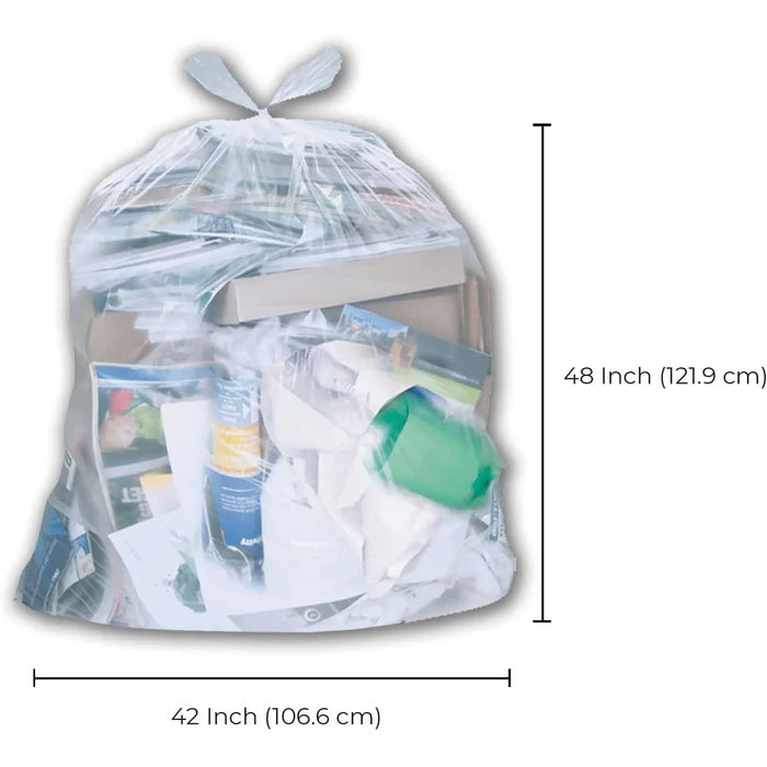 Spartano - Garbage Bags - Strong - Clear - 42"x48" - Eagle Global Solution