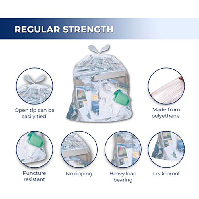 Spartano - Garbage Bags - Regular - Clear - 22"x24" - Eagle Global Solution