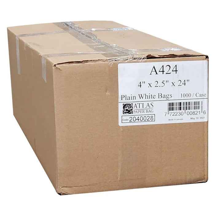 Atlas - Baguette Bags - Plain - White - 4x2x24 - 40014