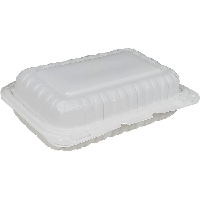 Eco-Craze - MFPP Clamshell Container - 9x6x2.3 - Vented - White - Eagle Global Solution