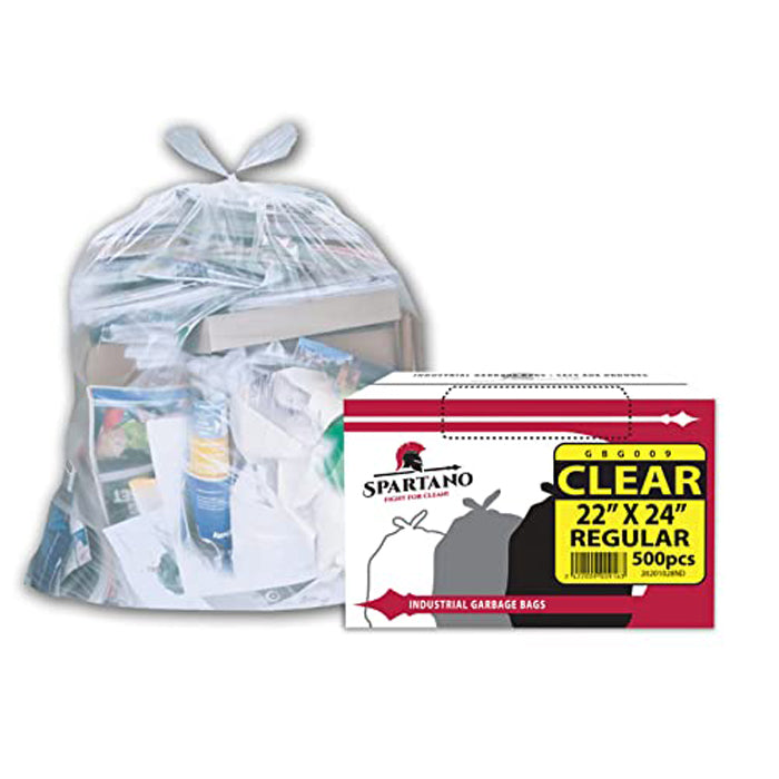 Spartano - Garbage Bags - Regular - Clear - 22"x24" - Eagle Global Solution