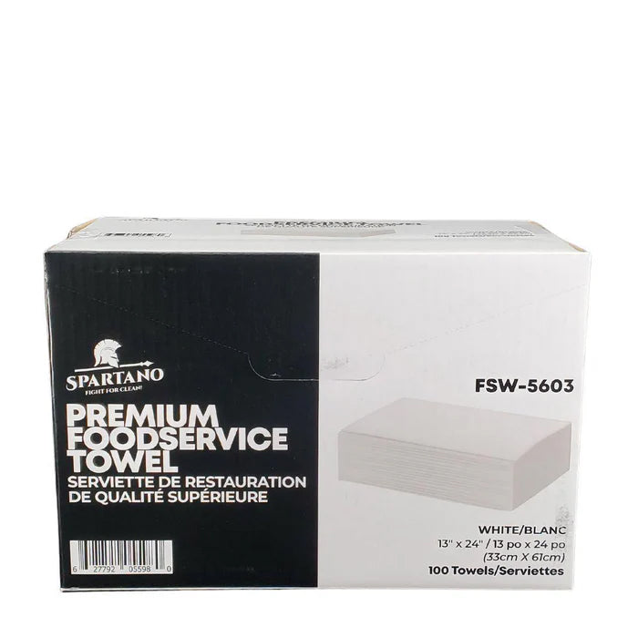 Spartano/Pro-Kitchen - 13"X24" Premium Foodservice Towel - White - FSW-5603 - Eagle Global Solution