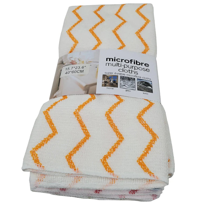 Microfibre - Multi-Purpose Cloth - 4 PCS - White Base - 40x60cm - Eagle Global Solution