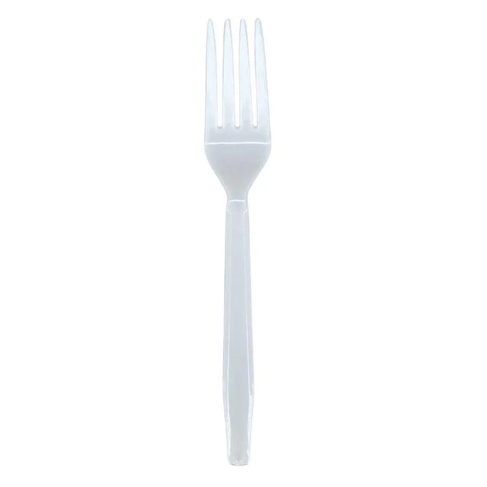 Value+ - Heavy - Plastic Fork - White - Retail Pack - RP2101 - Eagle Global Solution