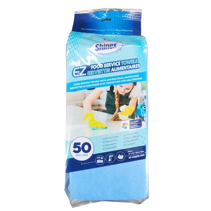 Shinex - 12"x24" Food Service Towel - Blue - Eagle Global Solution