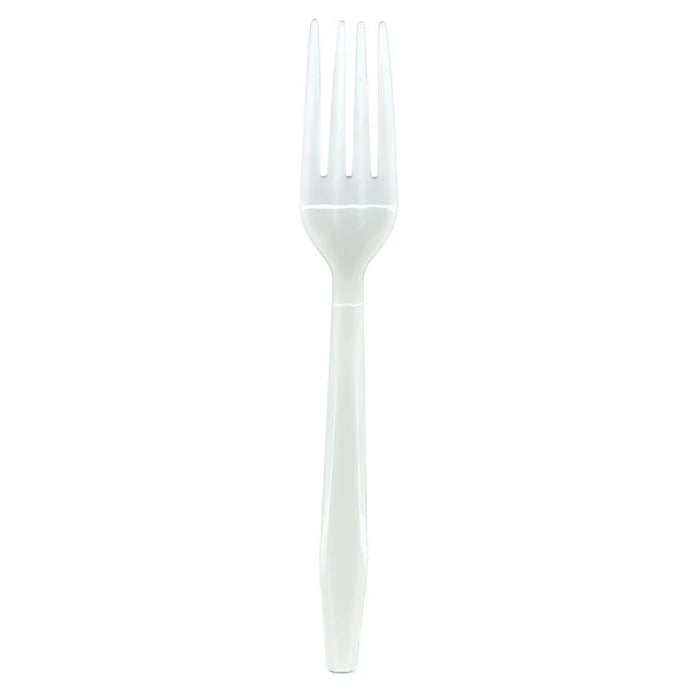 Value+ - Medium Heavy - Plastic Fork - White - Retail Pack - RP1101 - Eagle Global Solution