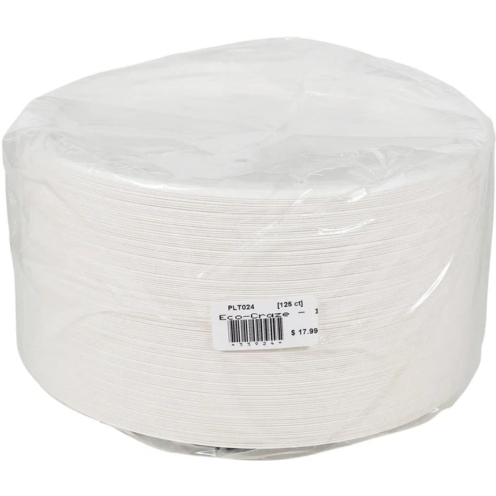 Eco-Craze - 10" Bagasse Dinner Plates - Eagle Global Solution