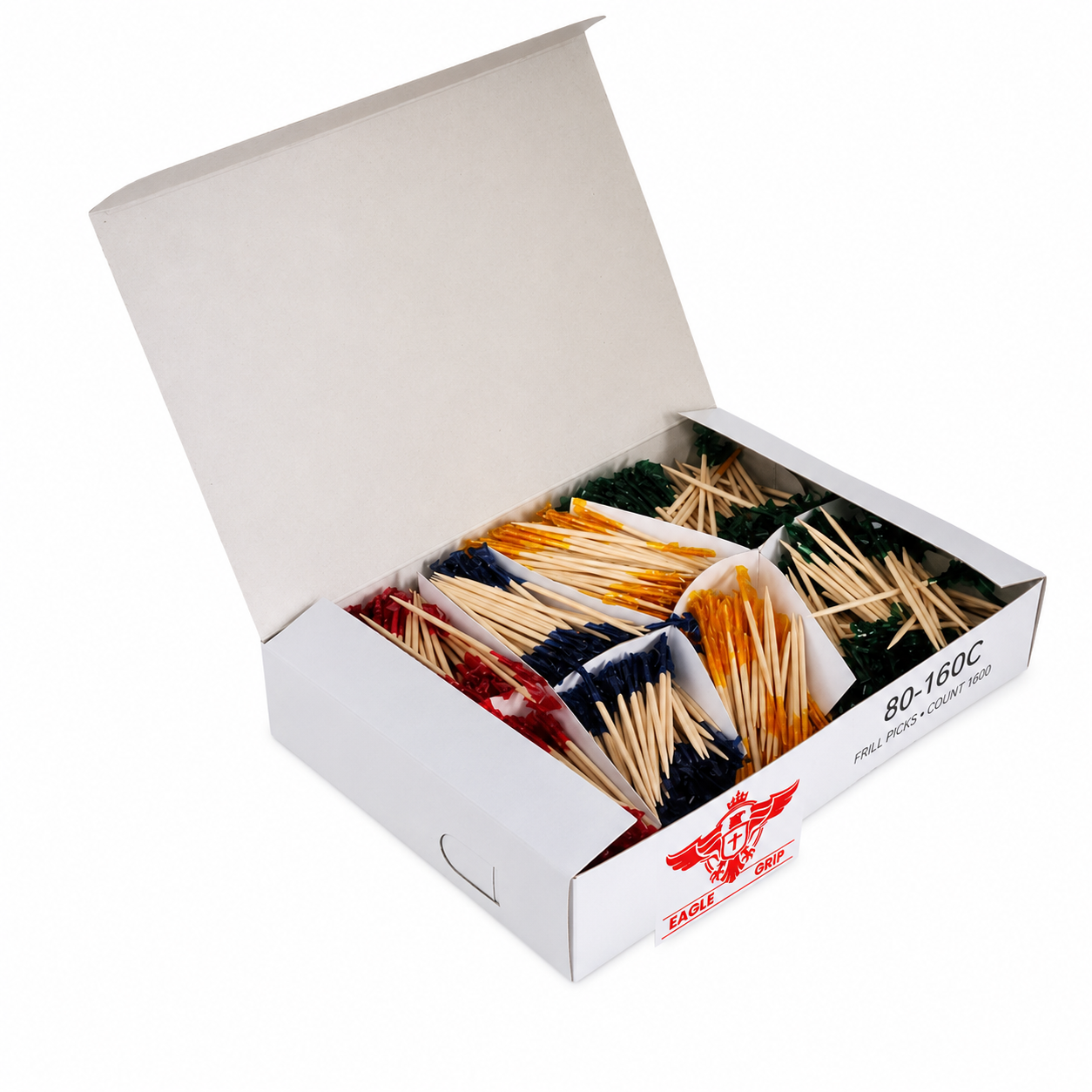 Eagle Grip -3" Toothpicks - Frilled - Assorted - 80-160C