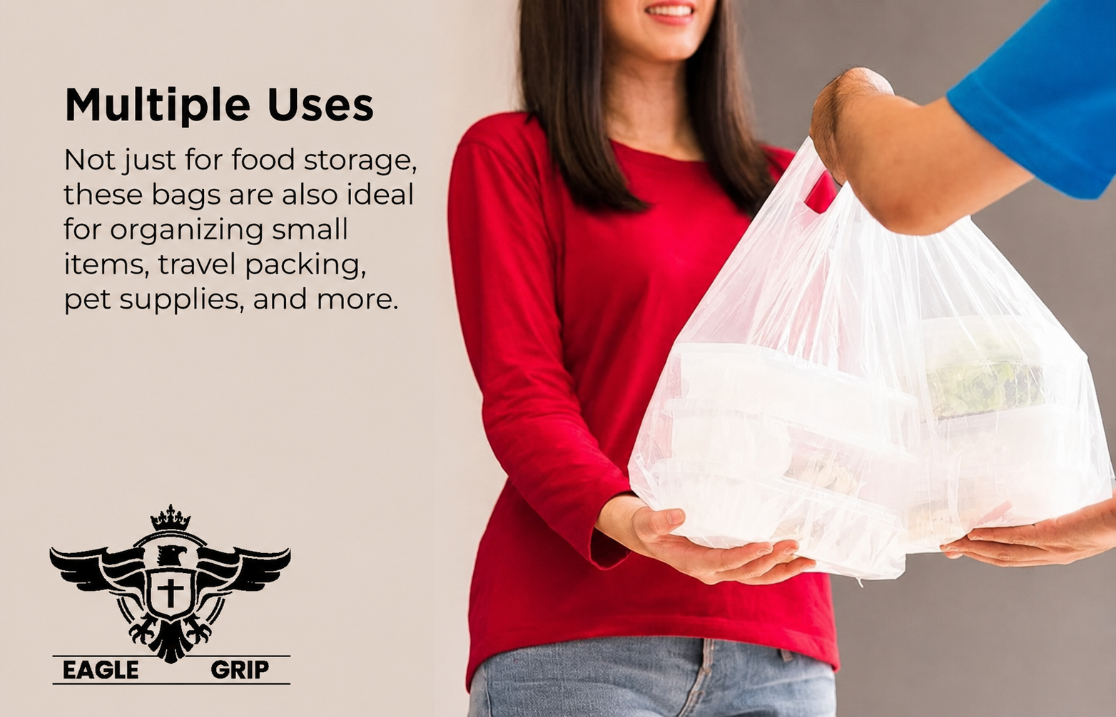 Eagle Grip - S4 High Density White Shopping Bags