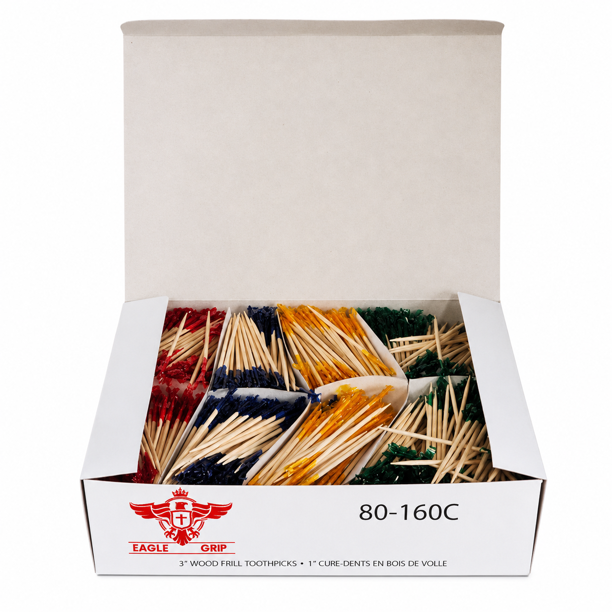 Eagle Grip -3" Toothpicks - Frilled - Assorted - 80-160C