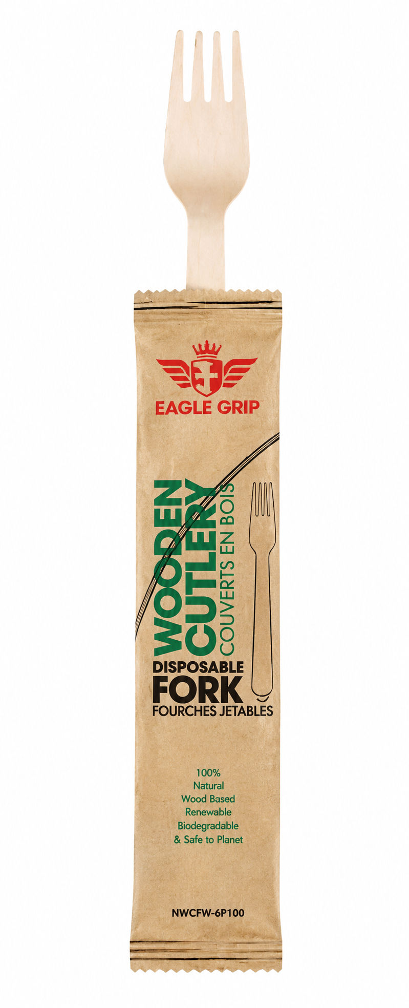 Wooden Fork - Individually Paper Wrapped