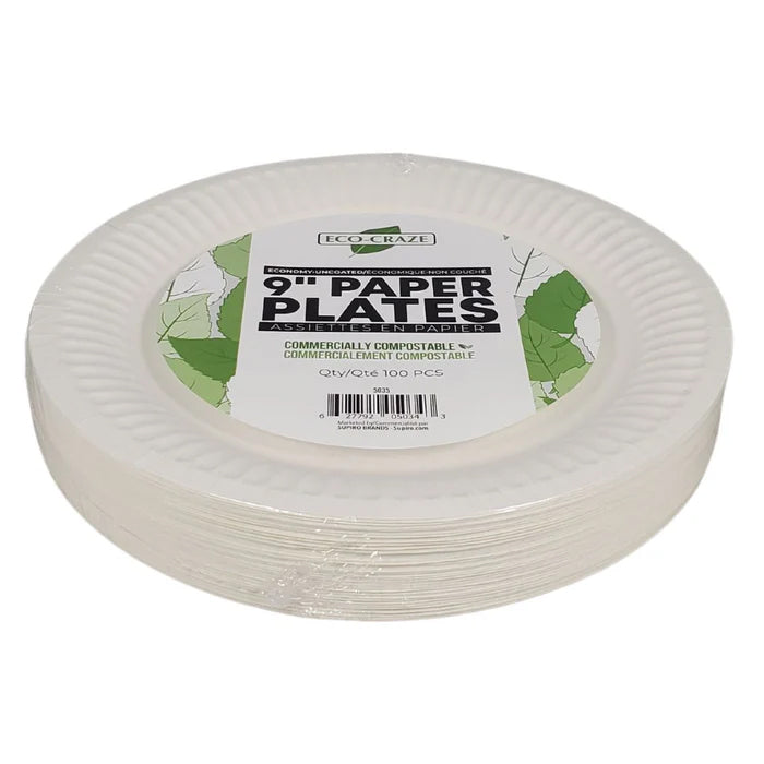 Eco-Craze - 9" Pizza Plates - Paper - 5035 - Eagle Global Solution