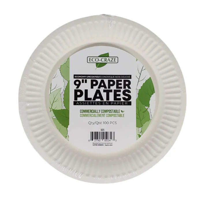 Eco-Craze - 9" Pizza Plates - Paper - 5035 - Eagle Global Solution