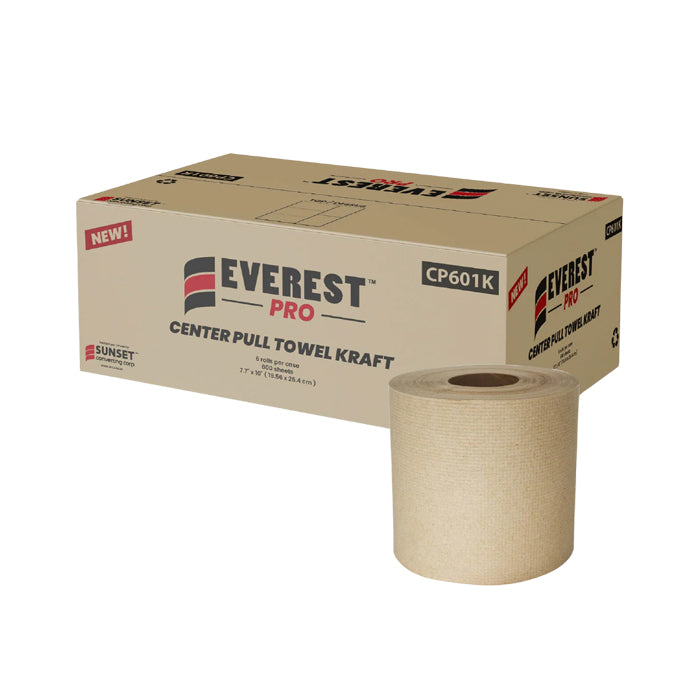 Centre Pull Towel - 7.65" x 500', 600 sheets, Kraft - CP601K