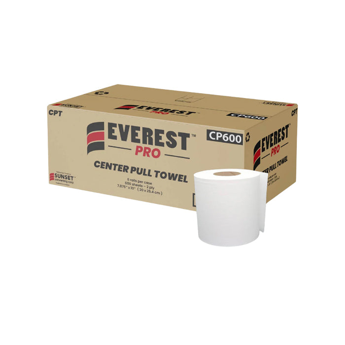 Centre Pull Towel - 7.65" x 500', 600 sheets, White - CP600 - Eagle Global Solution