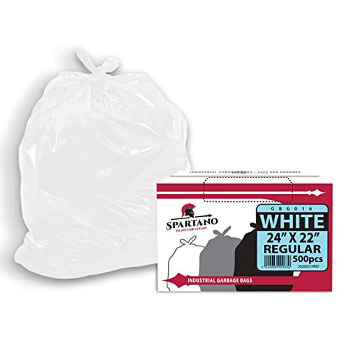 Spartano - Garbage Bags - Regular - White - 24"x22" - Eagle Global Solution