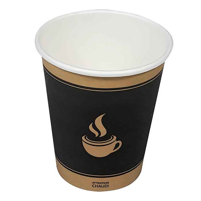 Morning Dew - 8oz Hot Paper Cups - Ebony Print - H8TE