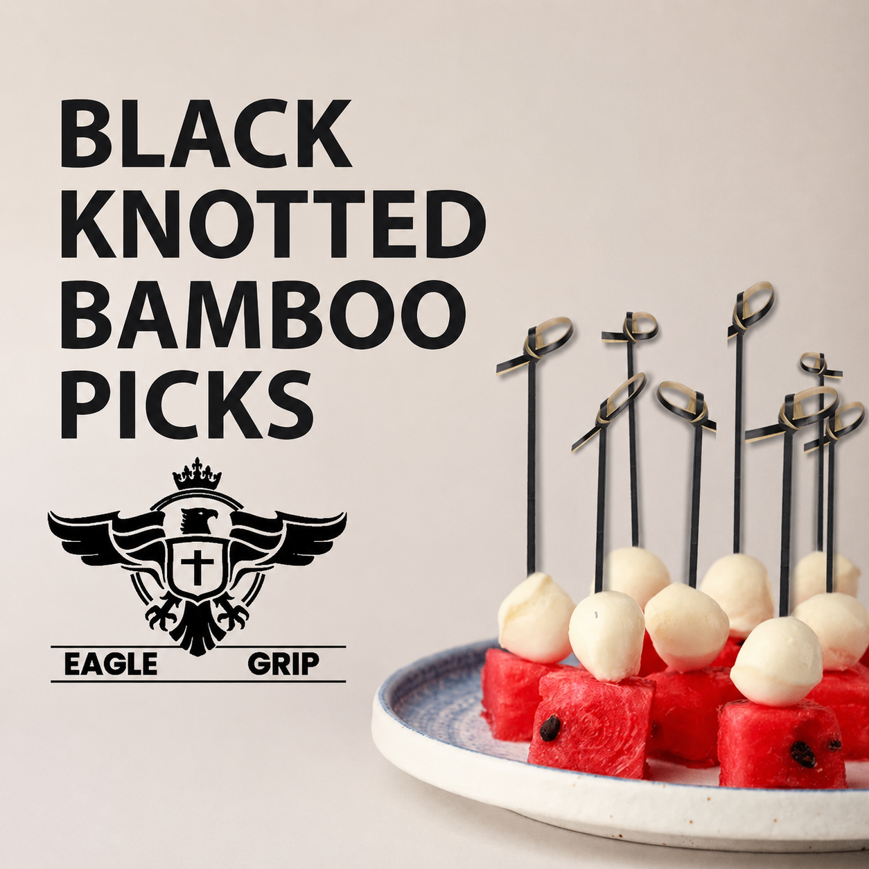 Eagle Grip - Bamboo Knot Pick - 4.7" - Black - BK3412