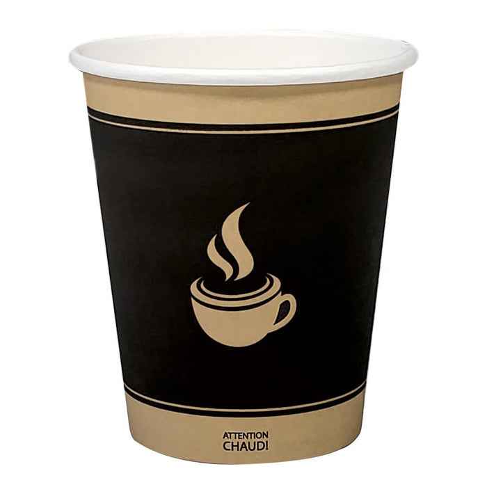 Morning Dew - 8oz Hot Paper Cups - Ebony Print - H8TE