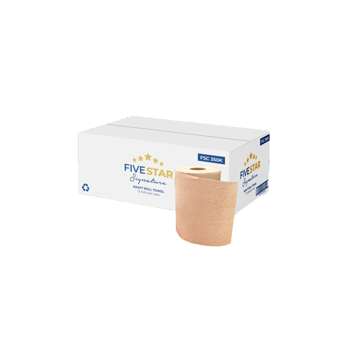 Hand Towel Rolls - 300', Kraft - FSC 350K - Eagle Global Solution