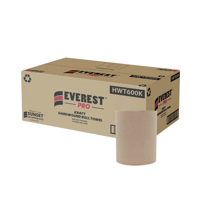 Hand Towel Rolls - 600', Kraft - HWT600K - Eagle Global Solution