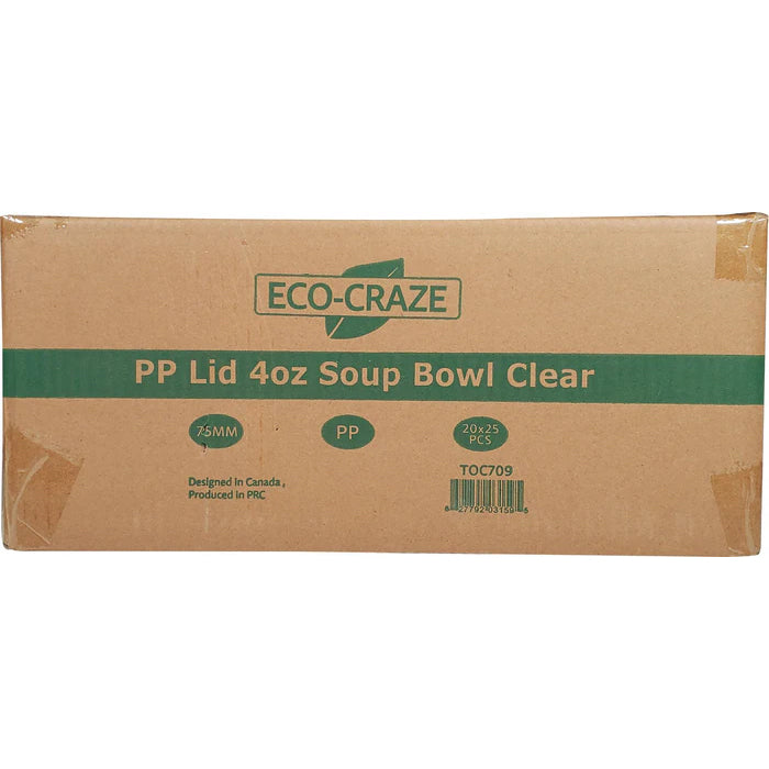 Eco-Craze - PP Lid 4oz Soup Bowl Clear - Eagle Global Solution