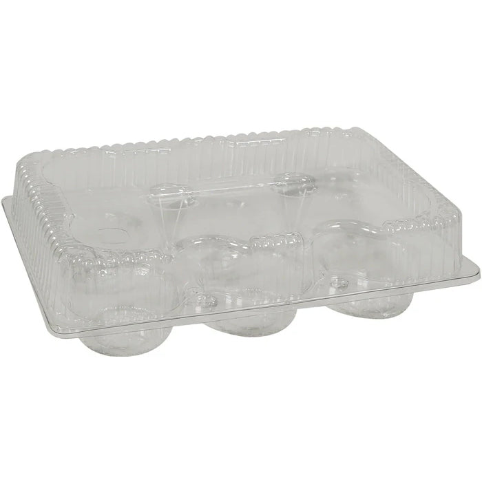 Vespa 6 Large Muffins Container 10.625"x7.2"x2.875"PET OPS VEL-054 - Eagle Global Solution