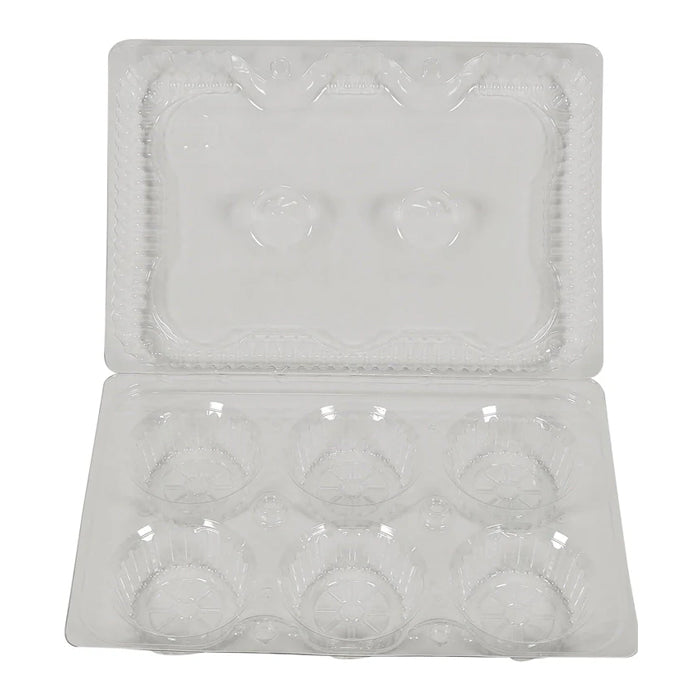 Vespa 6 Large Muffins Container 10.625"x7.2"x2.875"PET OPS VEL-054 - Eagle Global Solution