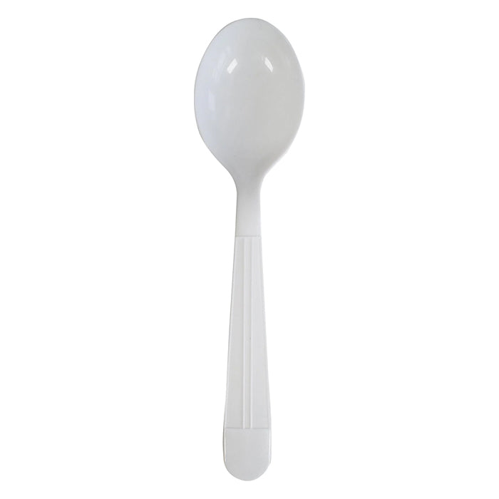 Value+ - Heavy - Plastic Soup Spoons - White - Retail Pack - RP2004 - Eagle Global Solution