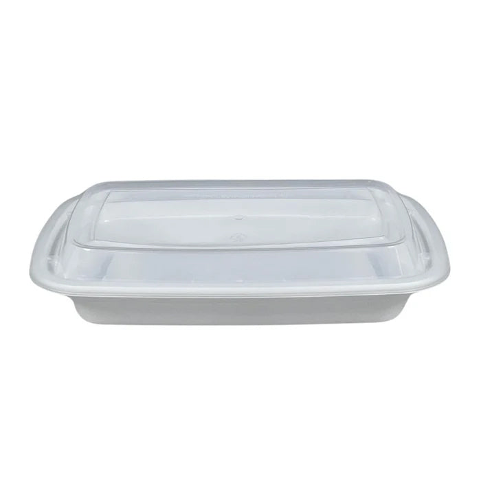 Value+ - 16oz Rectangle Plastic Container - White - Eagle Global Solution