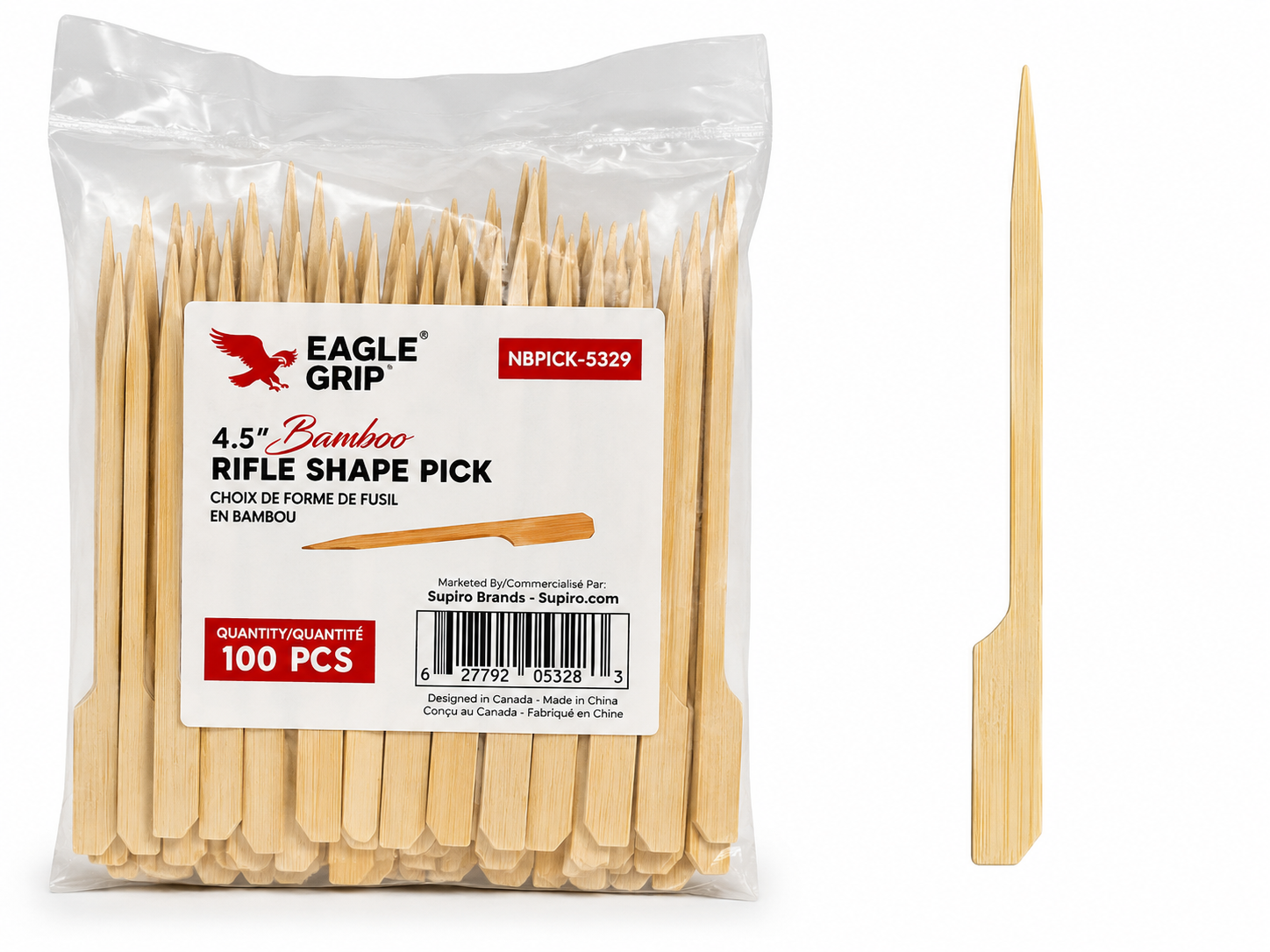 Eagle Grip - Bamboo Rifle Shape Pick 4.5"