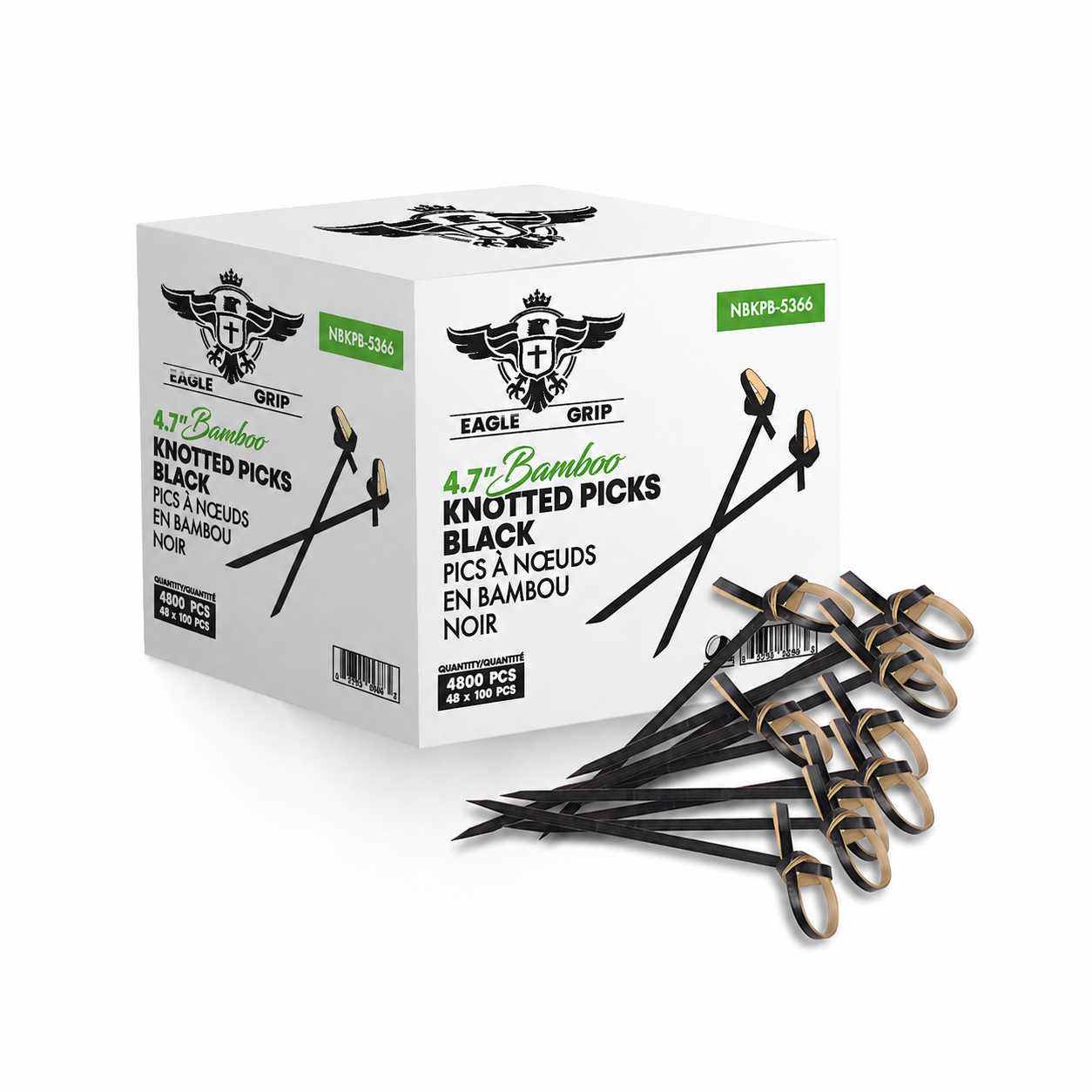 Eagle Grip - Bamboo Knot Pick - 4.7" - Black - BK3412