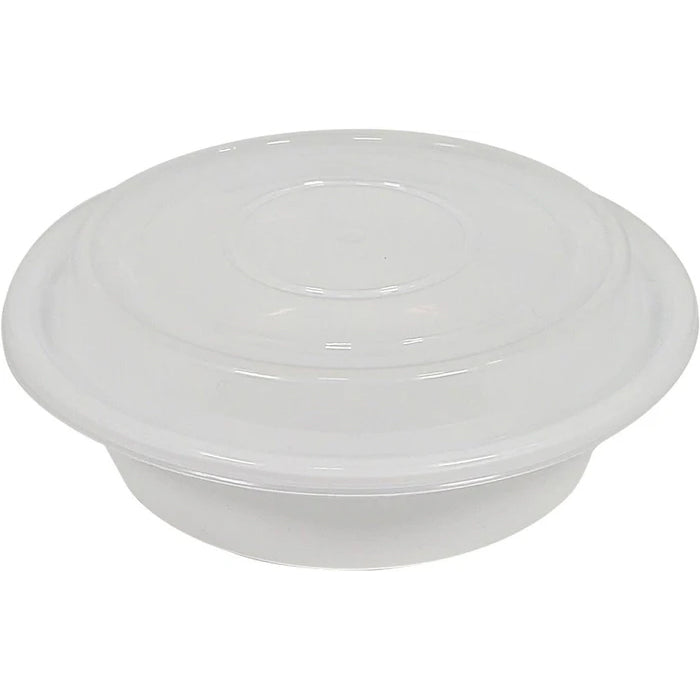 Value+ - 6" Plastic Container Sets Round - White - 918W - Eagle Global Solution