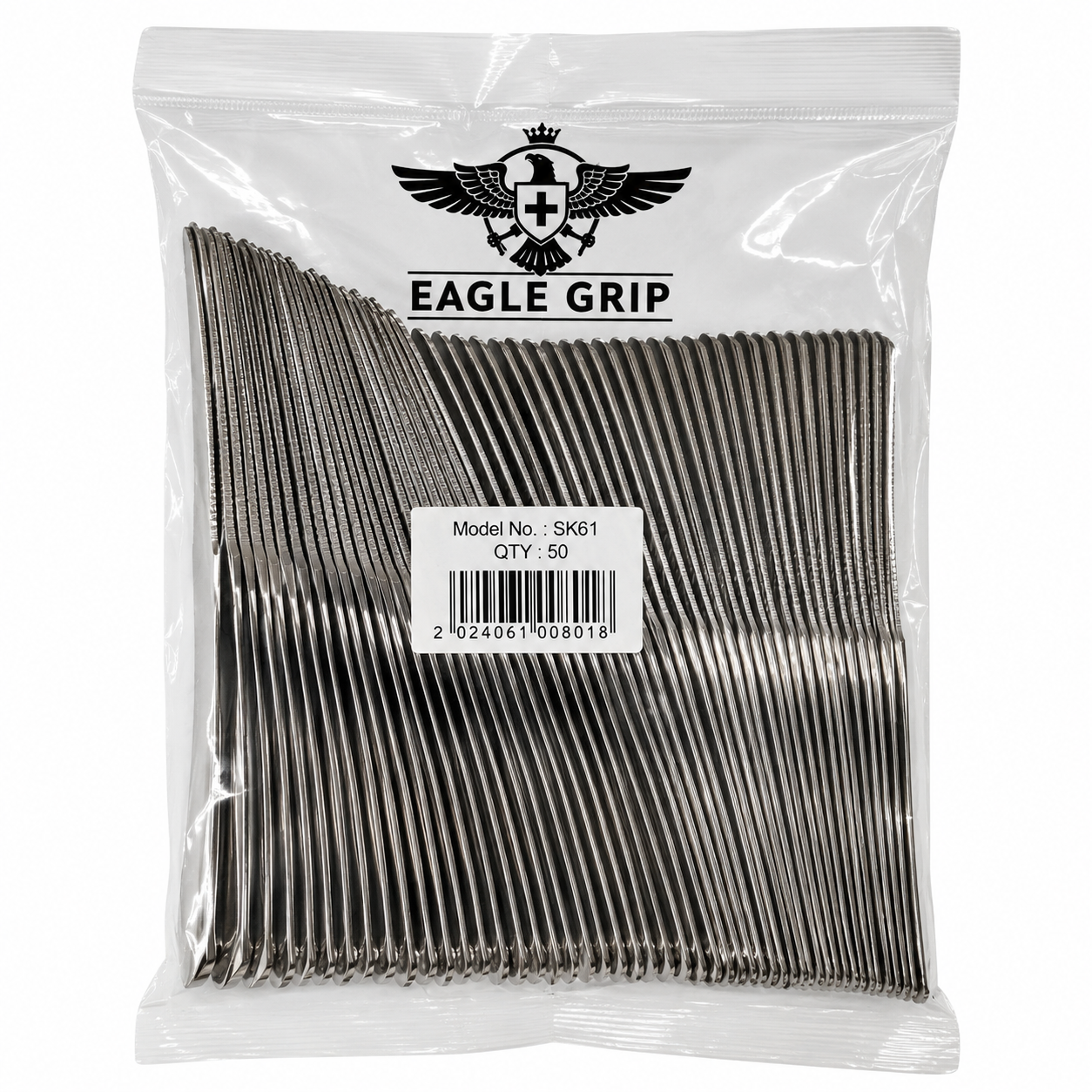 Eagle Grip - Plastic Knife - SILVER - 19.9x1.8cm - SK61