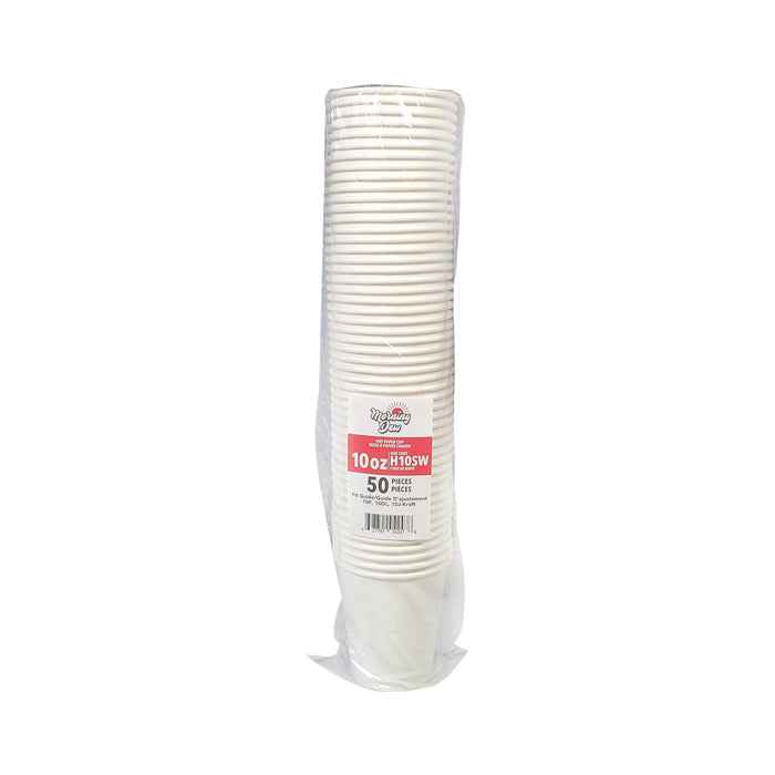 Morning Dew - 10 oz Squat Hot Paper Cup - White - H10SW
