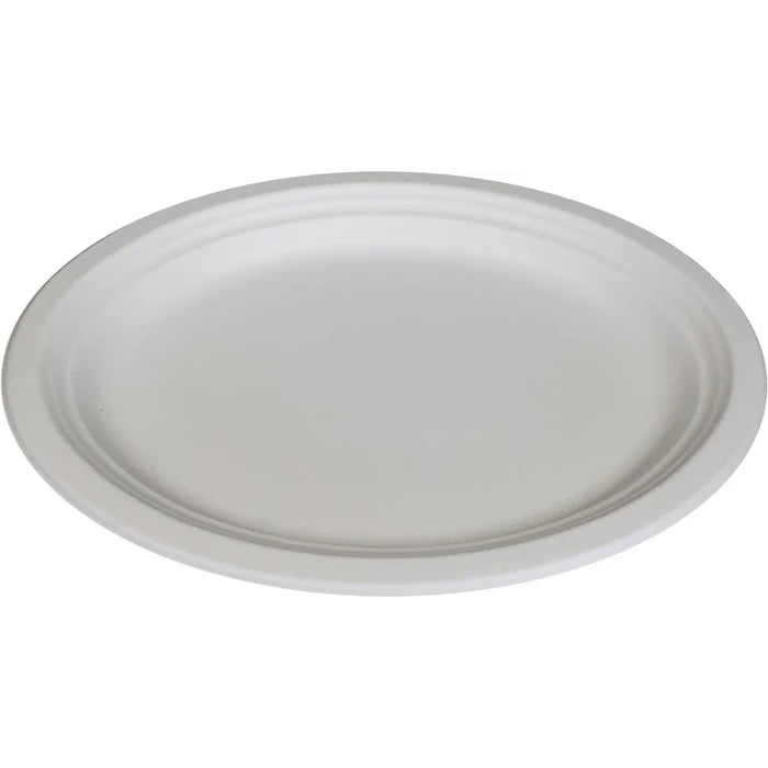 Eco-Craze - 12inch Oval Bagasse Plate - Retail Pack