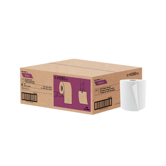 Hand Towel Rolls - 8" x 800', White - H080 - Eagle Global Solution