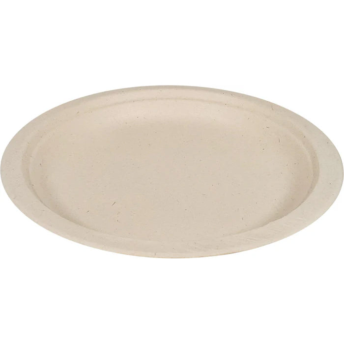 Eco-Craze - 7" Natural Round Plate - Bagasse - Eagle Global Solution