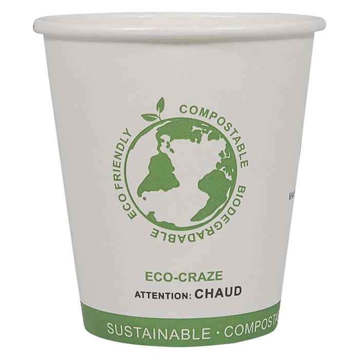 Eco-Craze - 10oz PLA Single Wall Hot Paper Cup