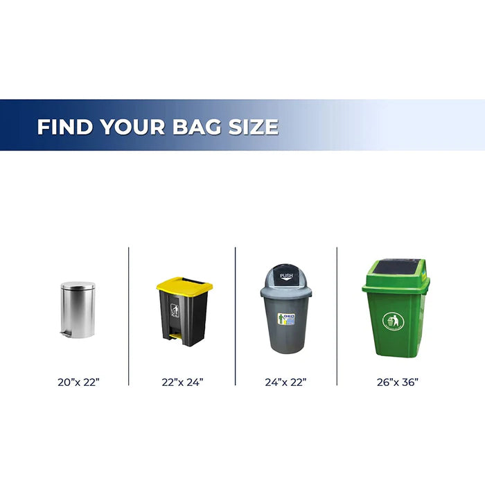 Spartano - Garbage Bags - Strong - White - 26"x36" - Eagle Global Solution