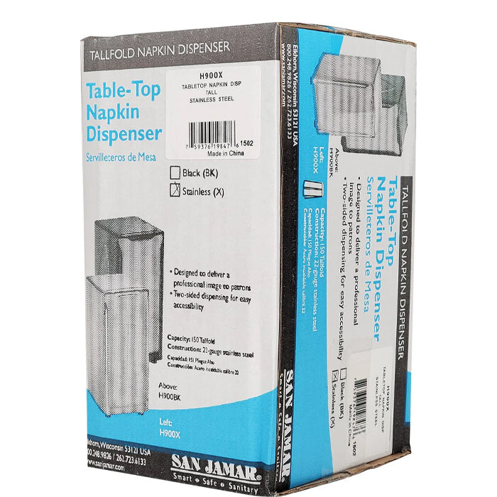 San Jamar - Tabletop Napkin Dispenser - Aluminium - H900X - Eagle Global Solution
