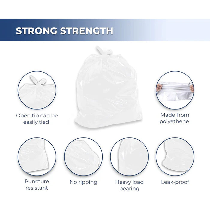 Spartano - Garbage Bags - Strong - White - 26"x36" - Eagle Global Solution