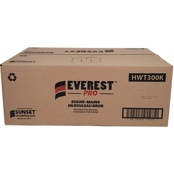 Everest Pro - 8"x300' Kraft Hand Paper Hand Towels - HWT300KCase [12 ct] - Eagle Global Solution