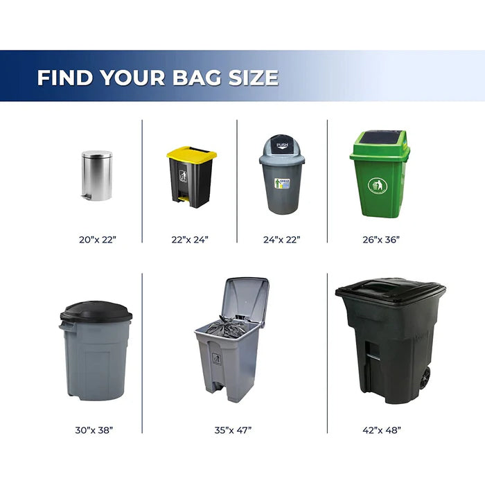 Spartano - Garbage Bags - Strong - Clear - 26"x36" - Eagle Global Solution