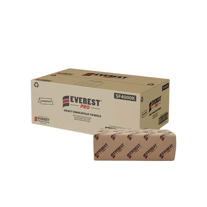 Hand Towel Sheets - Singlefold, Kraft - SF4000K - Eagle Global Solution