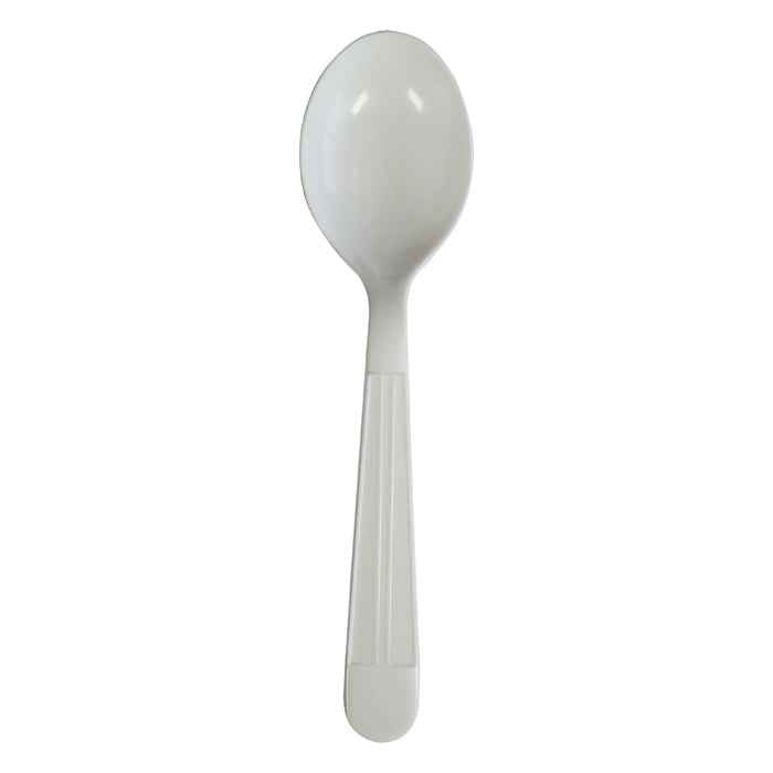 Value+ - Heavy - Plastic Soup Spoons - White - Ind. Wrapped - WP2004