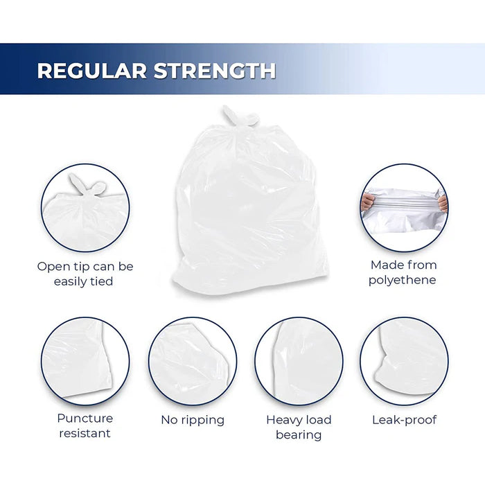 Spartano - Garbage Bags - Regular - White - 22"x24" - Eagle Global Solution