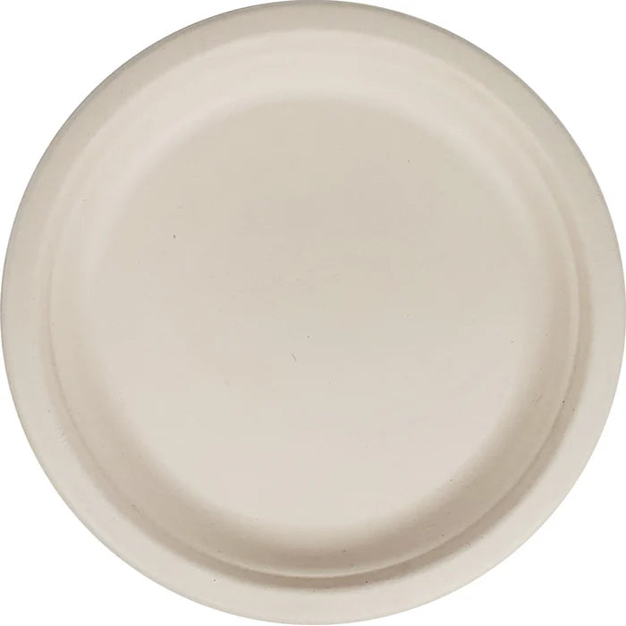 Eco-Craze - 9" Natural Round Plate - Bagasse - Eagle Global Solution