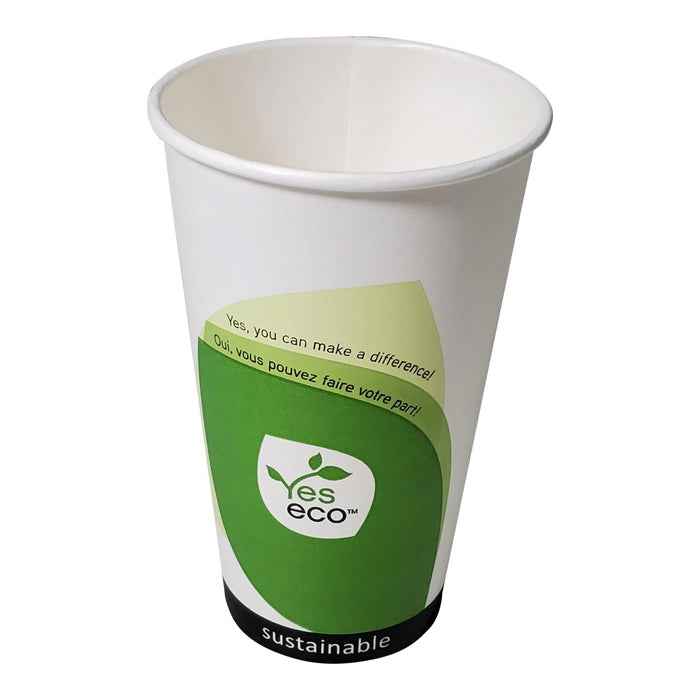 Eco-Craze - 16oz PLA Single Wall Hot Paper Cup - Printed