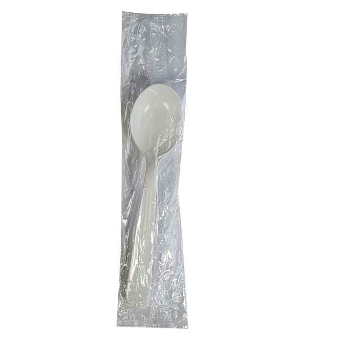 Value+ - Heavy - Plastic Soup Spoons - White - Ind. Wrapped - WP2004